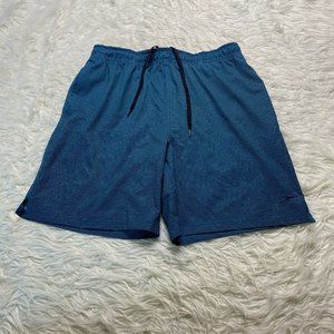 Speedo Swim Shorts Mens Large 7" Drawstring‎  Swim Pullon Ocean Blue Teal Large